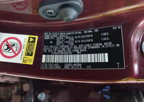 2019 Toyota Highlander Limited Platinum из США, поврежденный, VIN 5TDDZRFH5KS964702